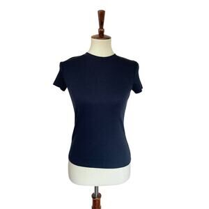 Theory Tiny Tee in Ribbed Modal Cotton